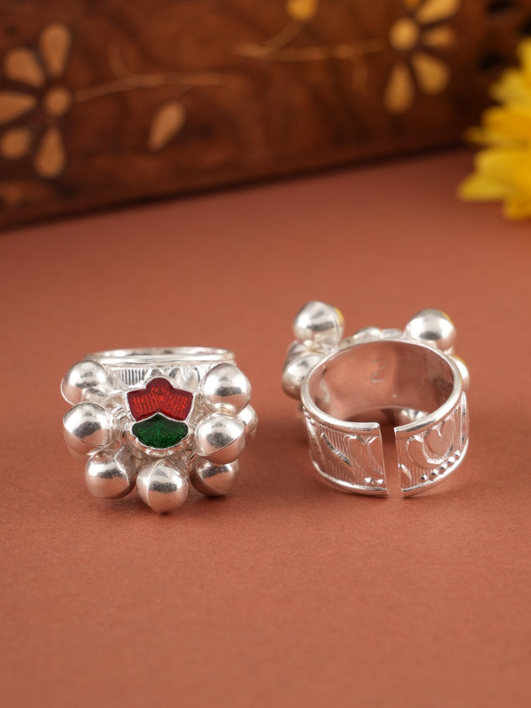 Enamel Salangai Silver Metti