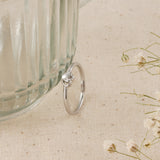 Unique Double Heart Baby Silver Ring