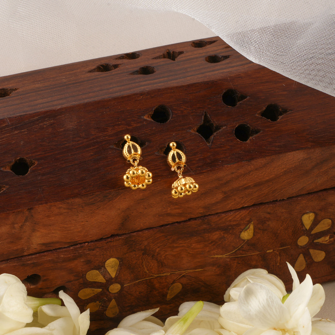 Traditional Gold Mini Jhumkas