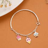 Ice Cream Cup Cake Silver Baby Bangle