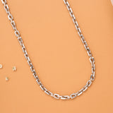 Square Silver Cuban Link Chain