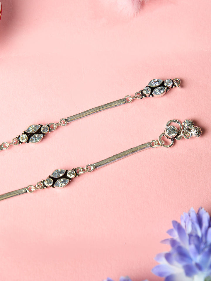 White Spark Antique Anklet