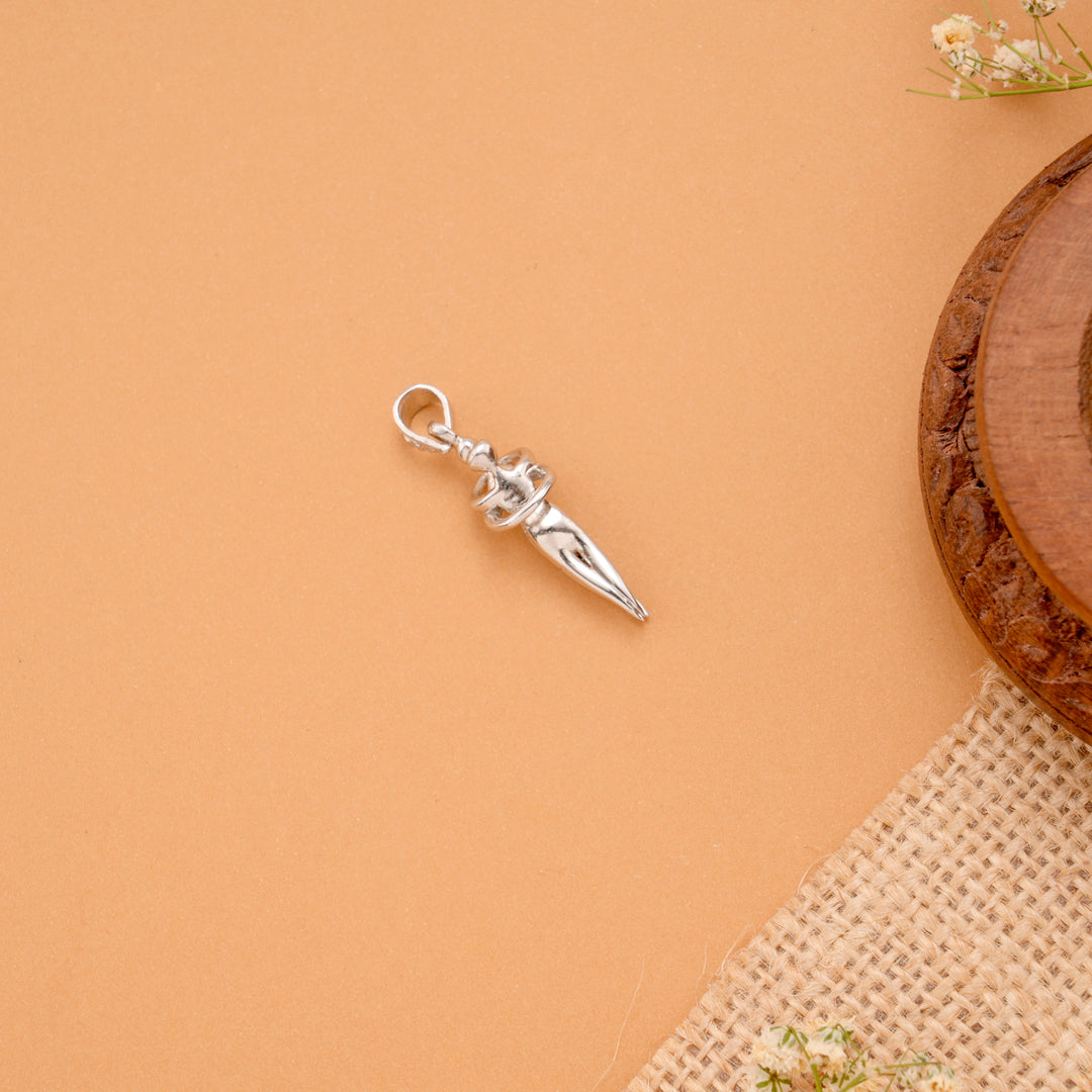 Romantic Couple Embrace Silver Pendant