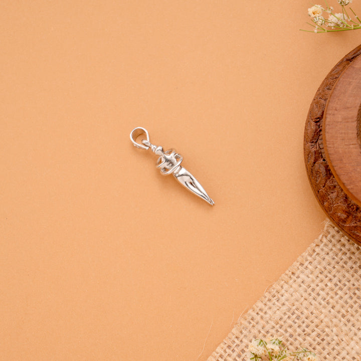 Romantic Couple Embrace Silver Pendant