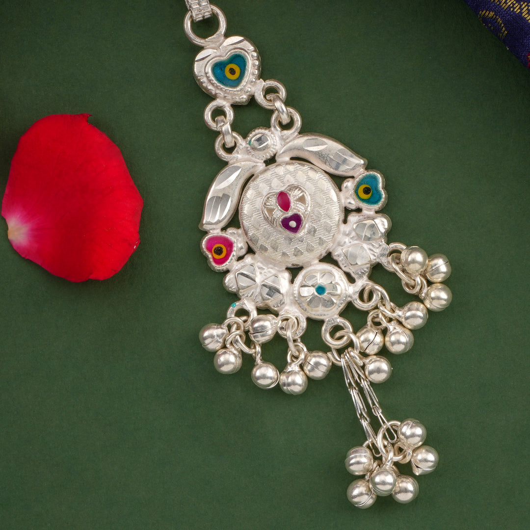 Color Twist Silver Keychain