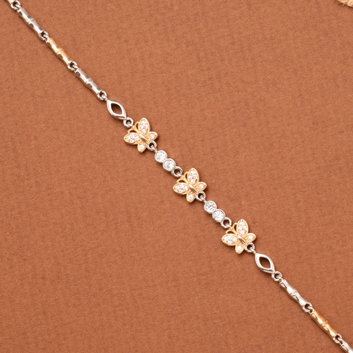 Radiant Tiny Floral with Star Silver Bracelet