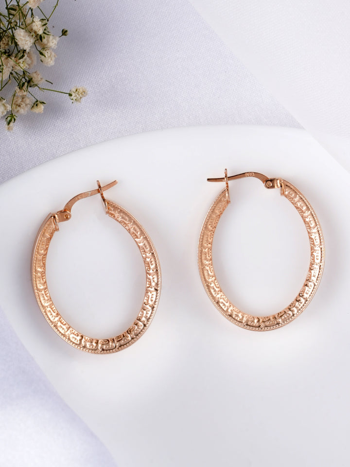 Minimal Rose Gold Hoop Earring