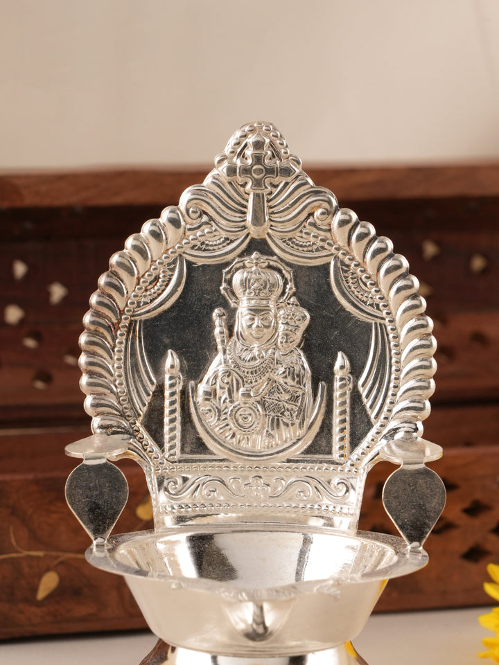 Matha Mother Mary Vilakku in Silver