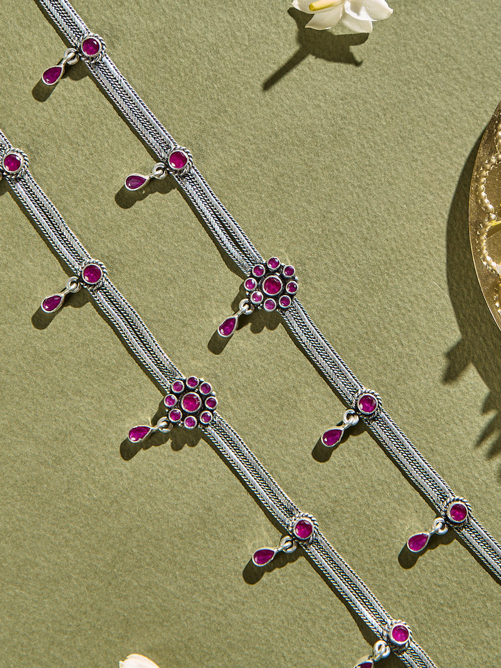 Ruby Diva Drops Anklet