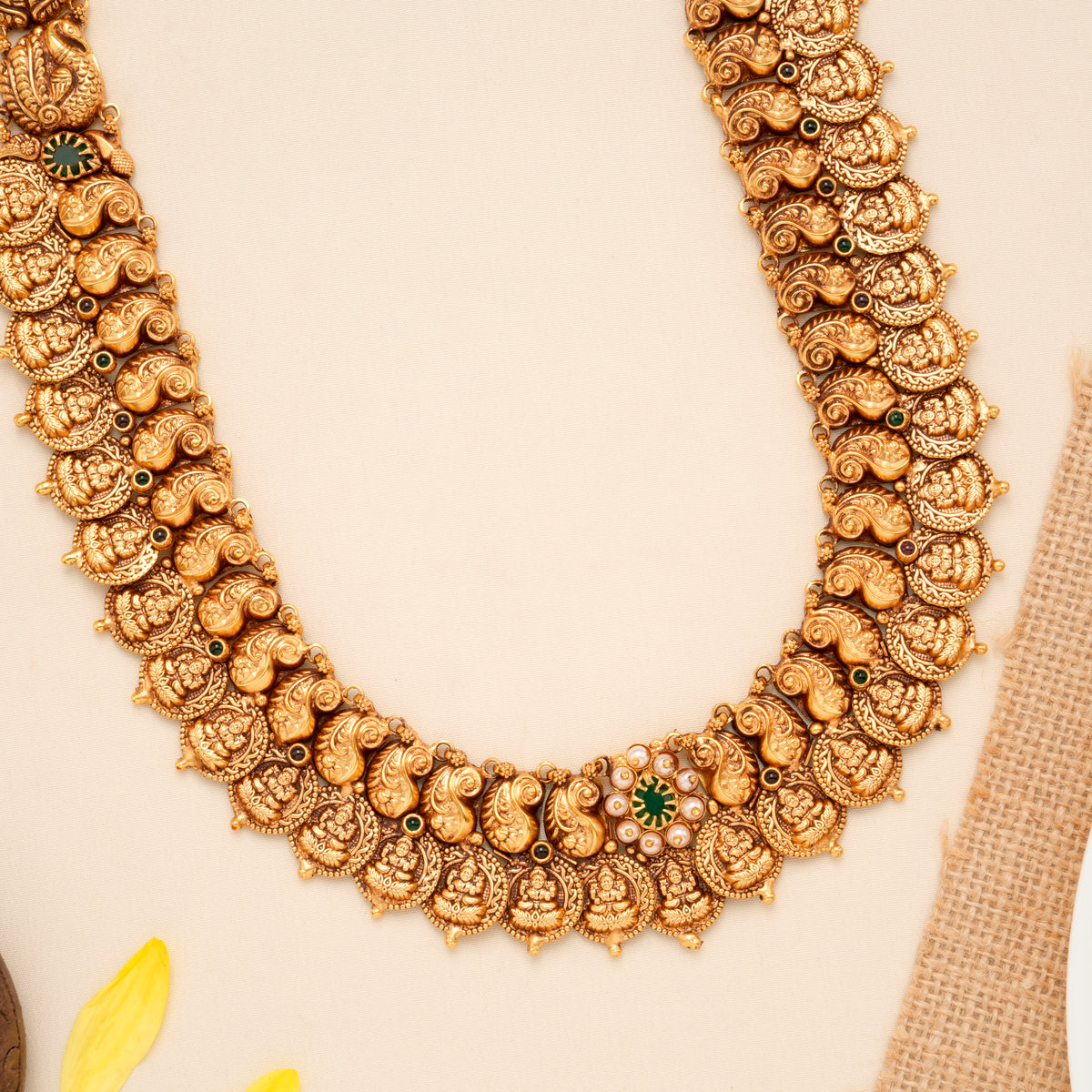 Heavy Bridal Lakshmi Kasu Golden Haram