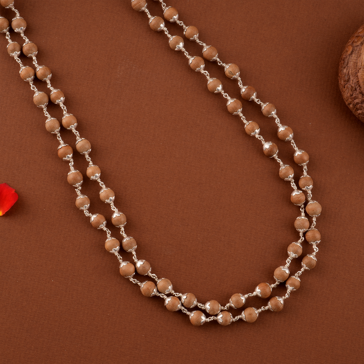 Traditional Temple Silver Santhana Malai