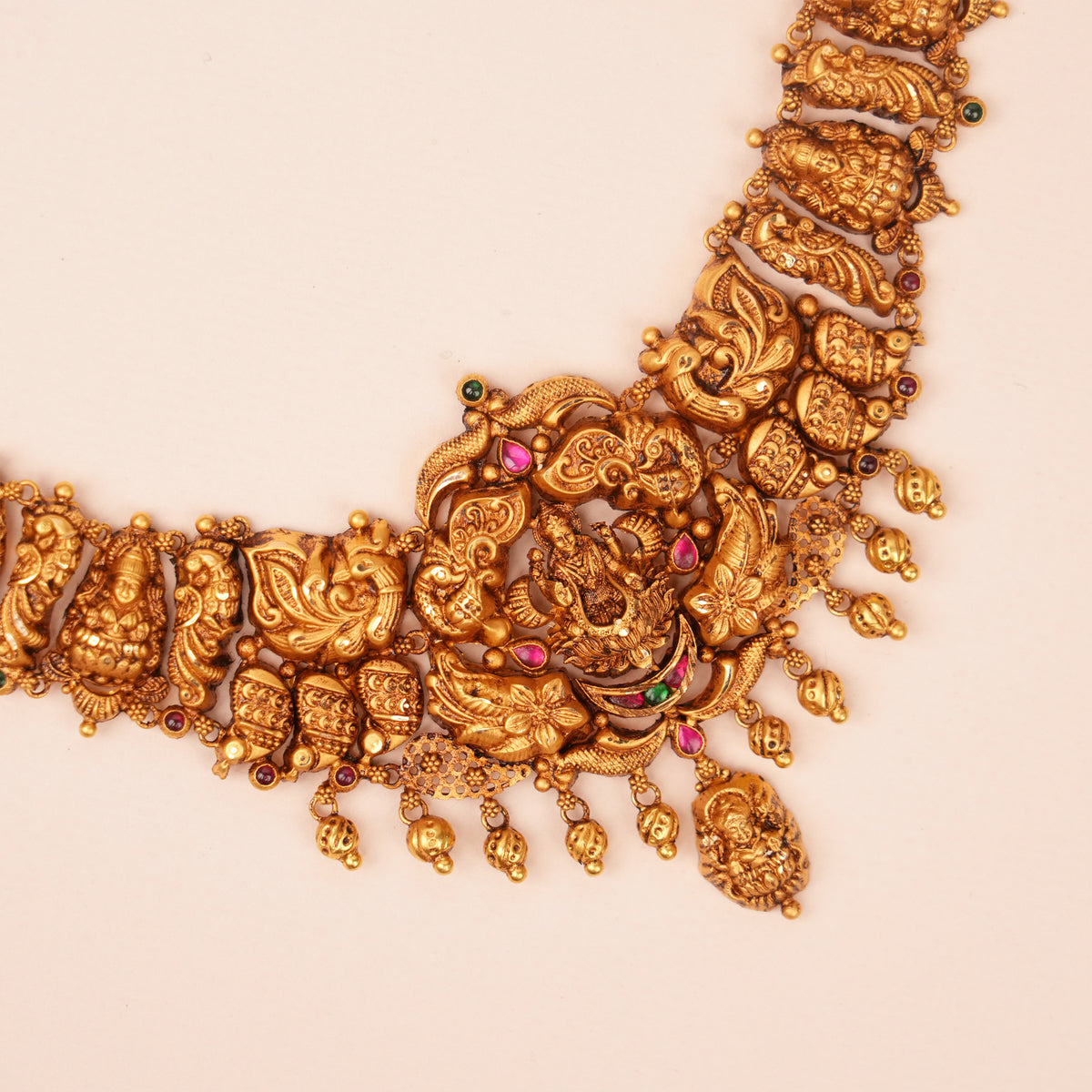 Traditional Lakshmi Design Gold Necklace