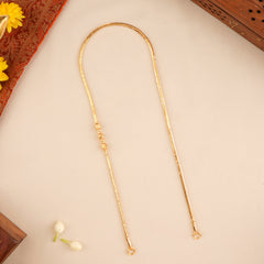 Elegant Triple Bead Mugappu Chain