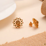 Golden Temple Stud with Stone Work