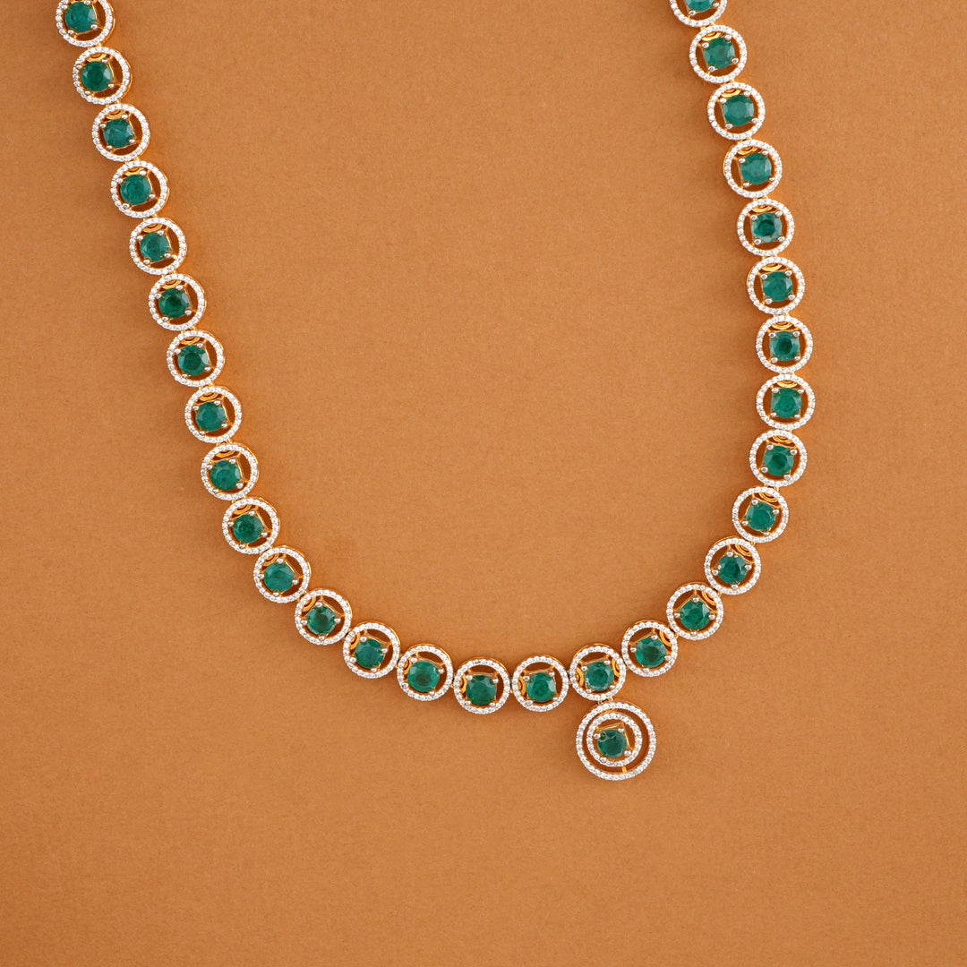 Oval Shape Green Stone Swarovski Haram