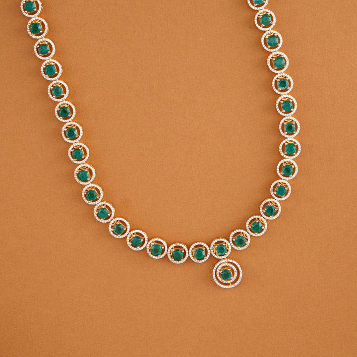 Oval Shape Green Stone Swarovski Haram