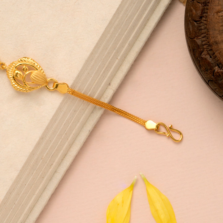 Triple Flower Gold Casting Bracelet