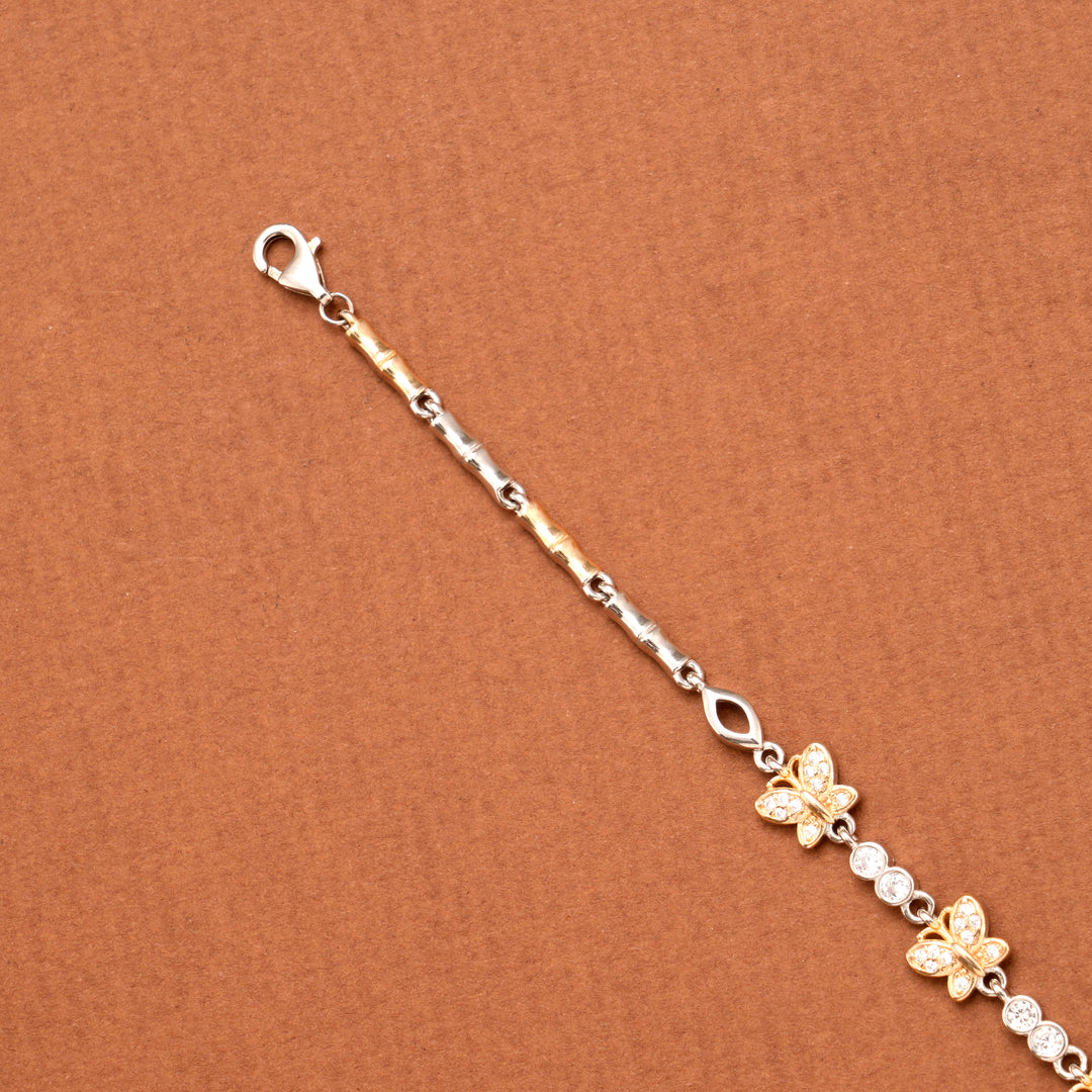 Radiant Tiny Floral with Star Silver Bracelet