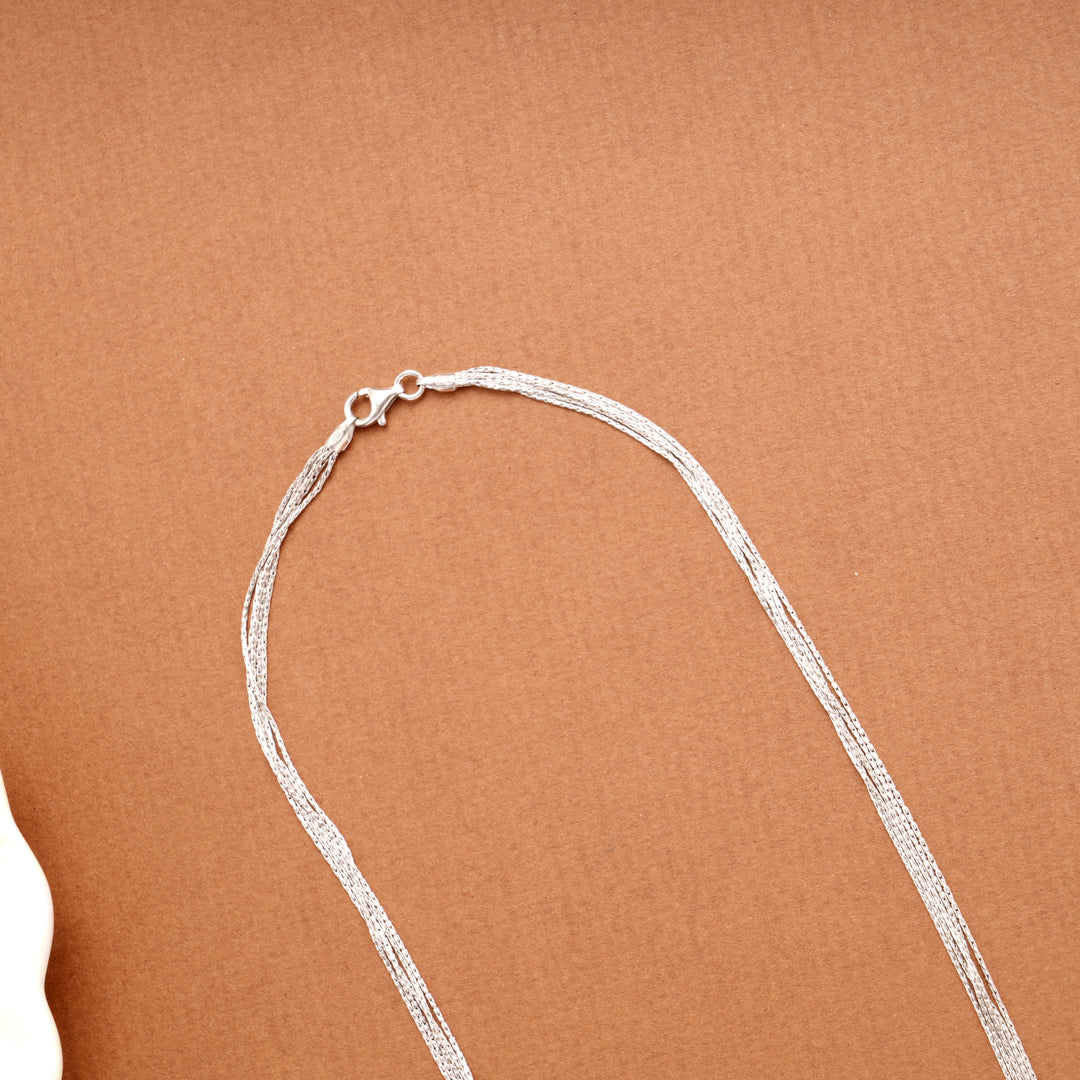 Slim Sleek Multi Layer Women’s Silver Chain