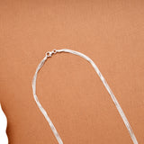 Slim Sleek Multi Layer Women’s Silver Chain