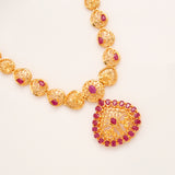 Classic Heritage Ruby Pendant Necklace Set