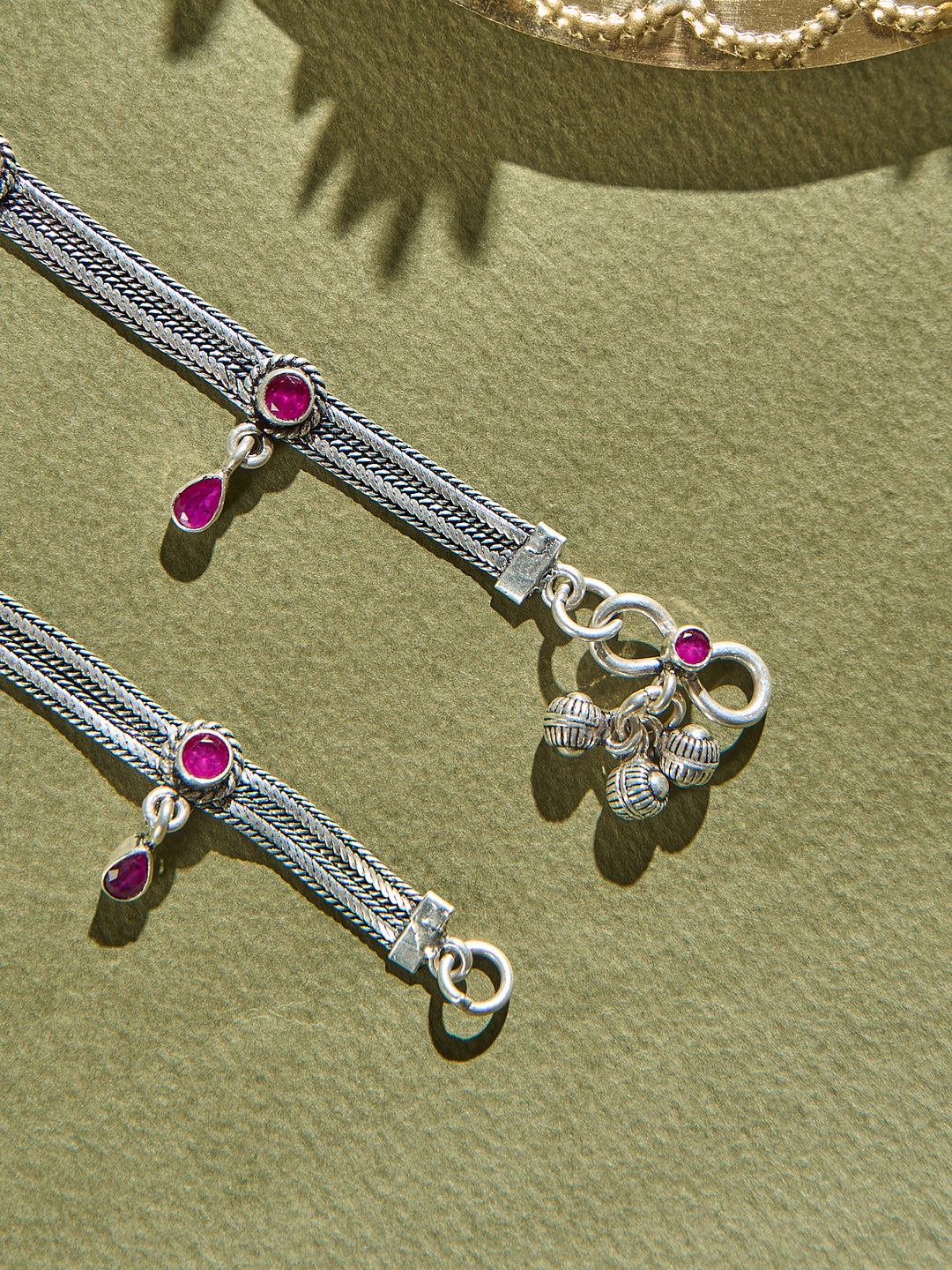 Ruby Diva Drops Anklet