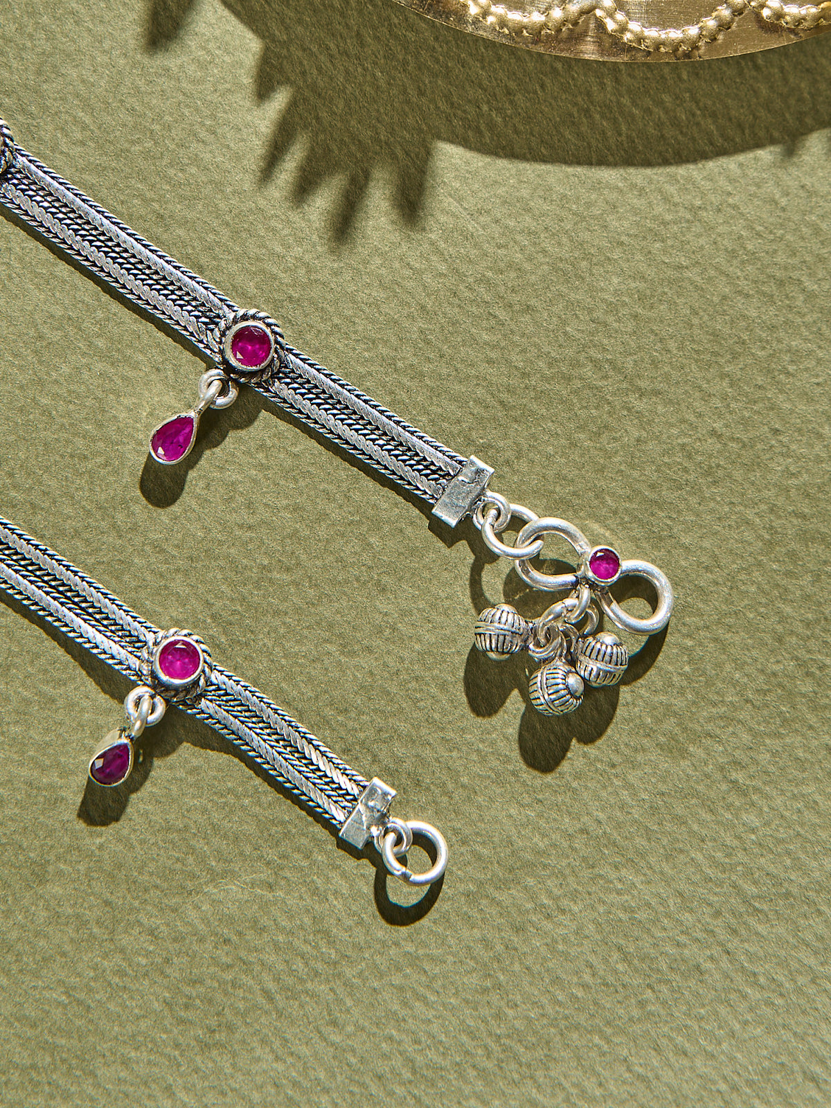 Ruby Diva Drops Anklet
