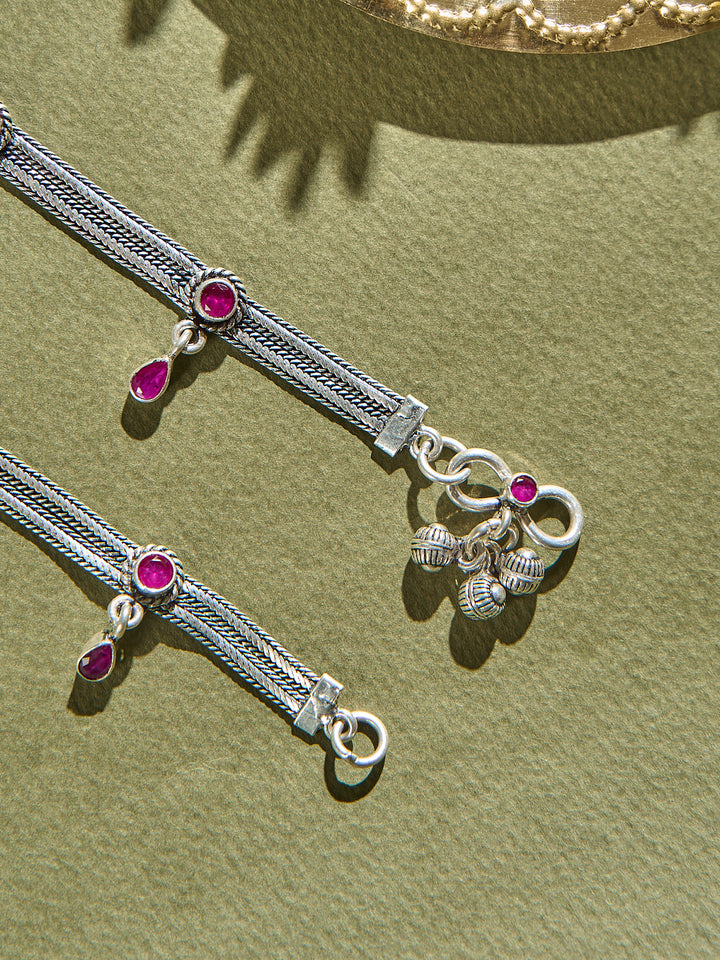 Ruby Diva Drops Anklet