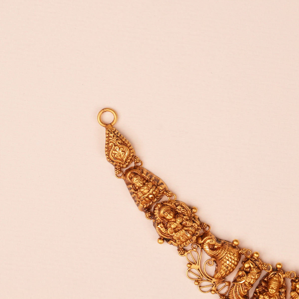 Traditional Lakshmi Design Gold Necklace