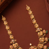 Antique Peacock Floral Ruby Gold Haram