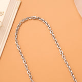 Square Silver Cuban Link Chain