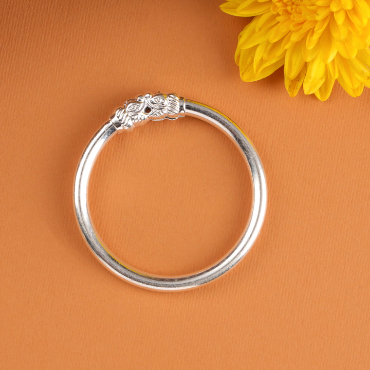 Temple Inspired Yazhi Silver Baby Bangle