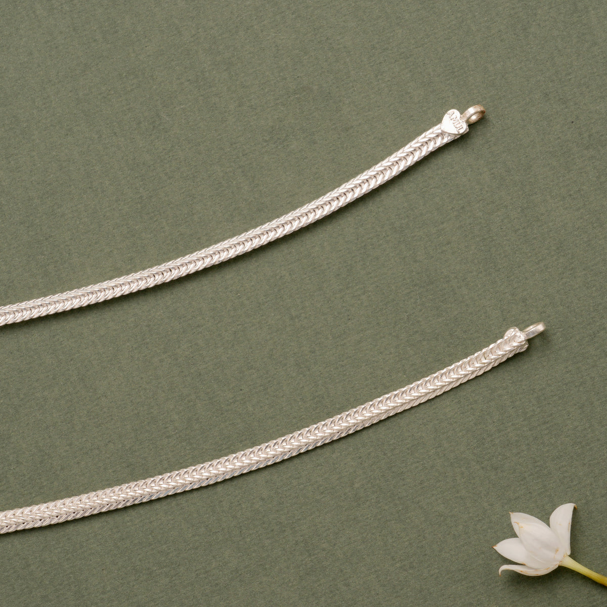 Elegant Plain Silver Anklet