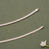 Elegant Plain Silver Anklet