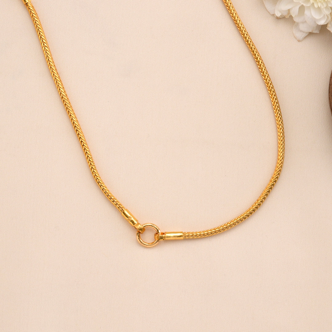 Ruby and Lakshmi Gold Plated Mugappu Chain