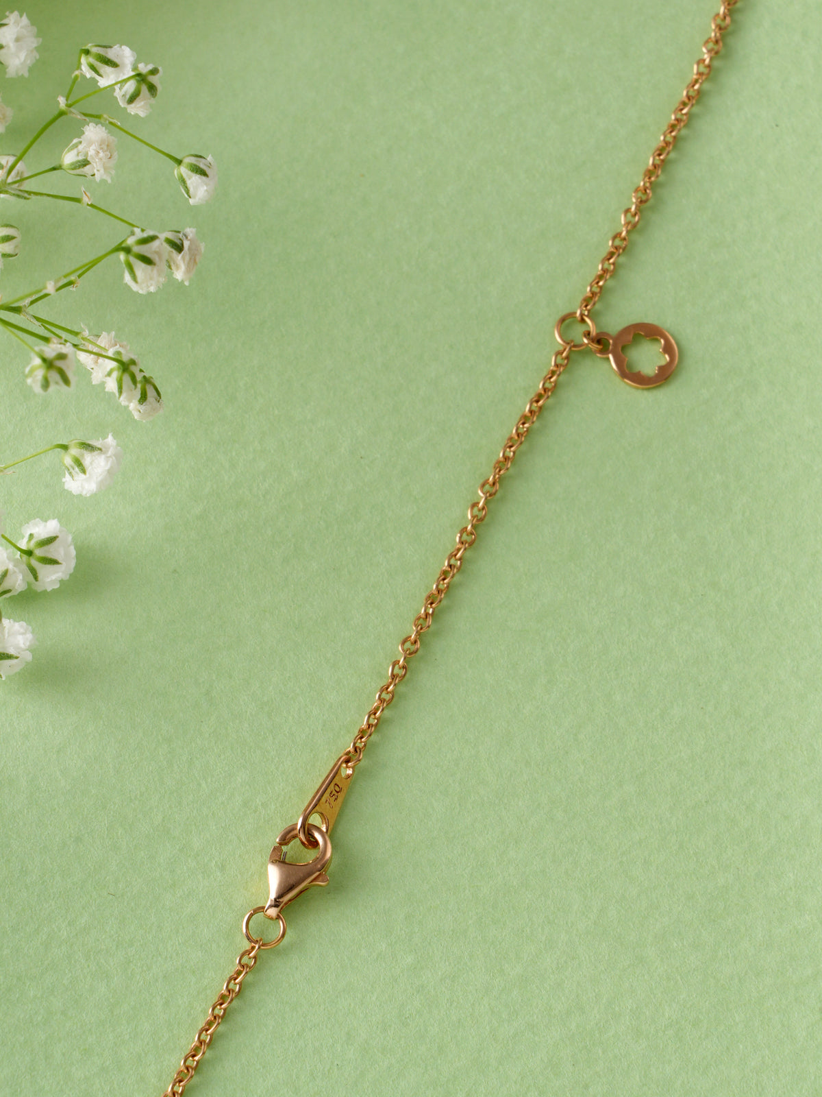 Diamond Vertical Bar Rose Gold Chain
