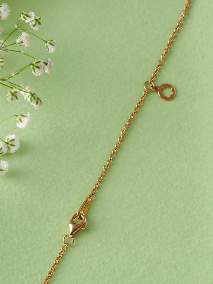 Diamond Vertical Bar Rose Gold Chain