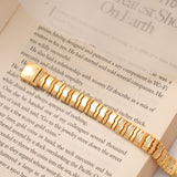 Textured Link Design Men’s Golden Bracelet