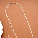 Leaf Shaped Link Silver Men’s Chain