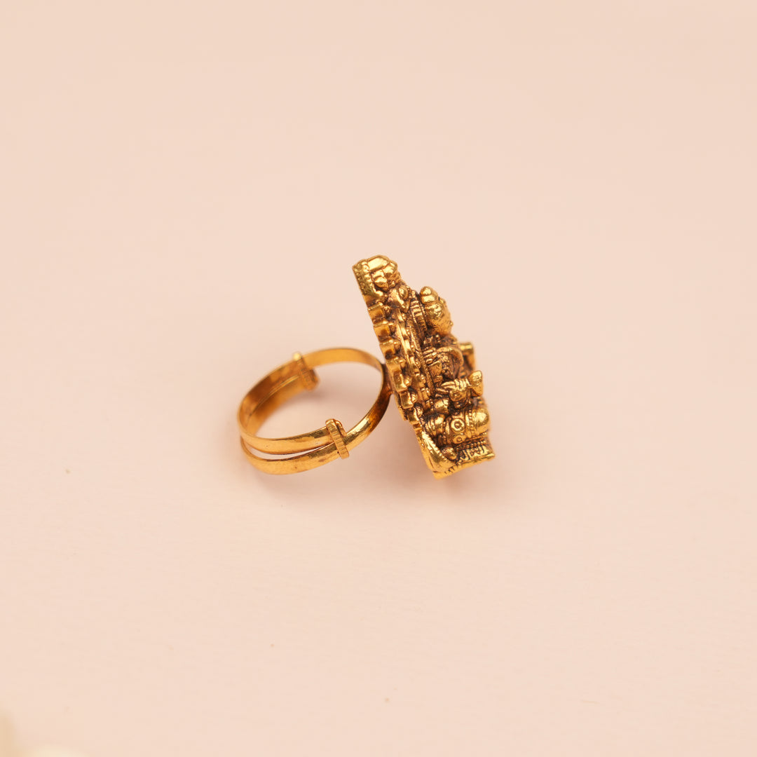 Antique Goddess Lakshmi Gold Rings