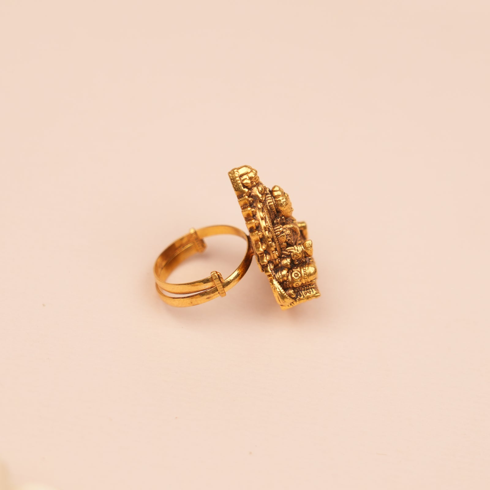 Antique Goddess Lakshmi Gold Rings