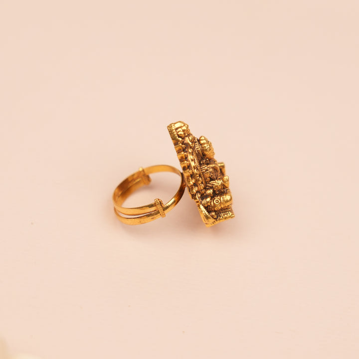 Antique Goddess Lakshmi Gold Rings