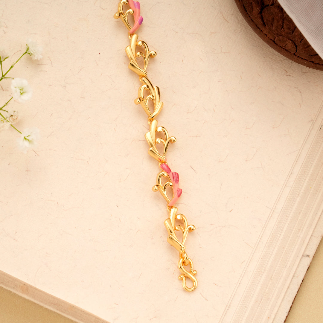 Rose Mary Leaves Golden Bracelet