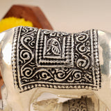 Silver Antique Cow and Calf Statue