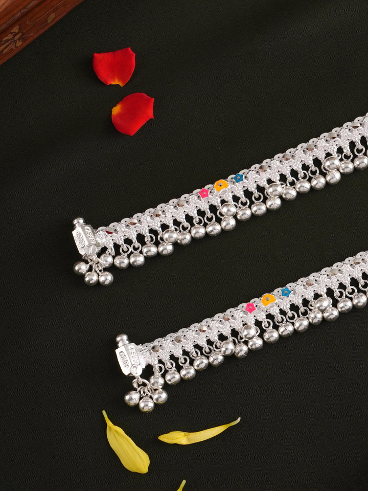 Malligai with Bells Silver Anklet