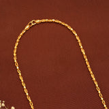 Traditional Flat Mesh Gold Chain for Women