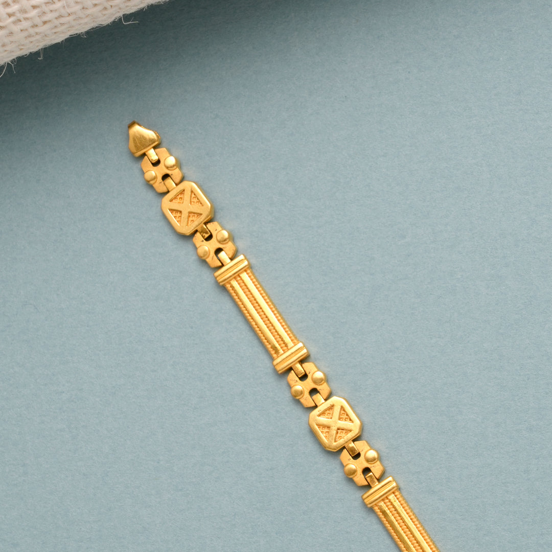 Classic Interlocking Gold Bracelet for Men
