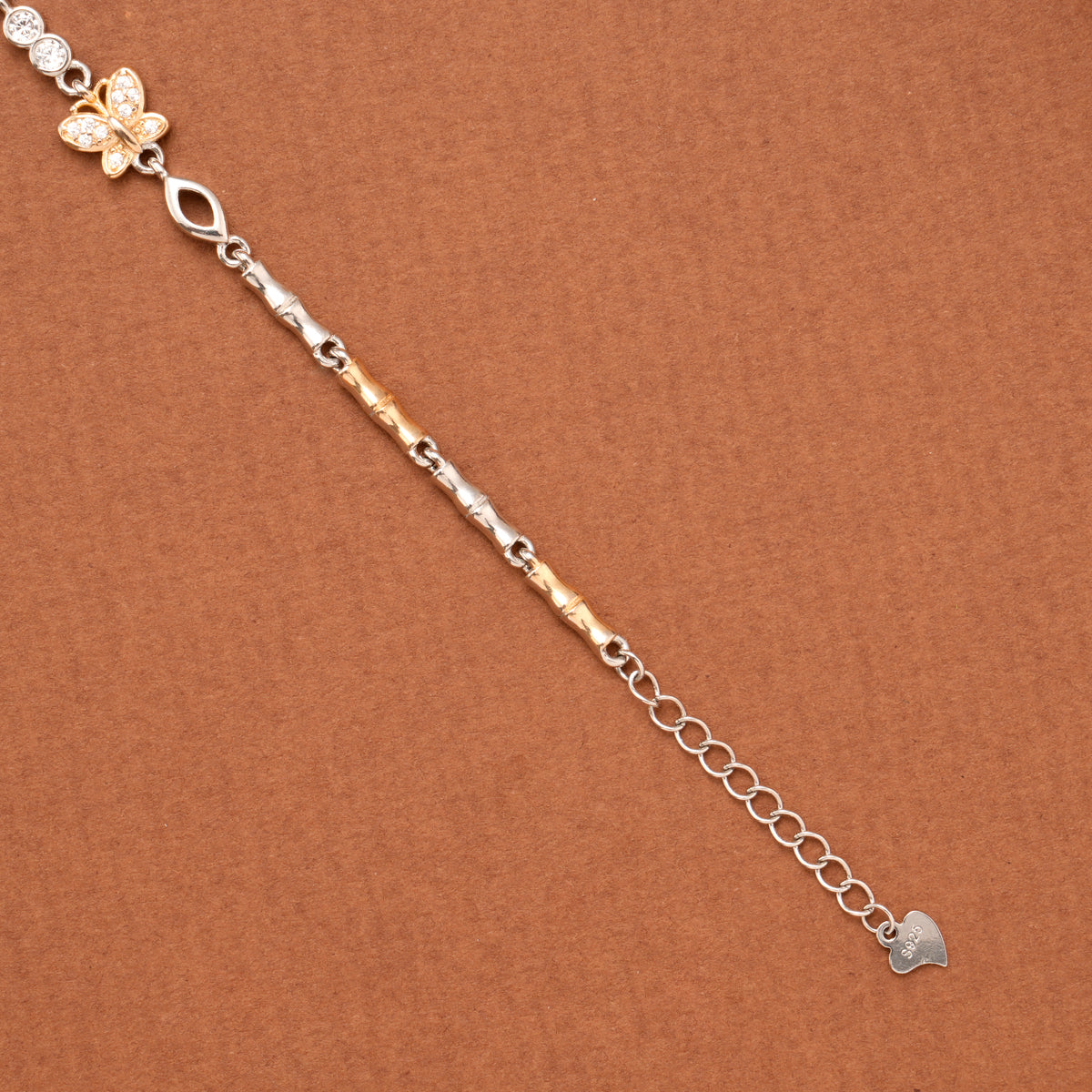 Radiant Tiny Floral with Star Silver Bracelet