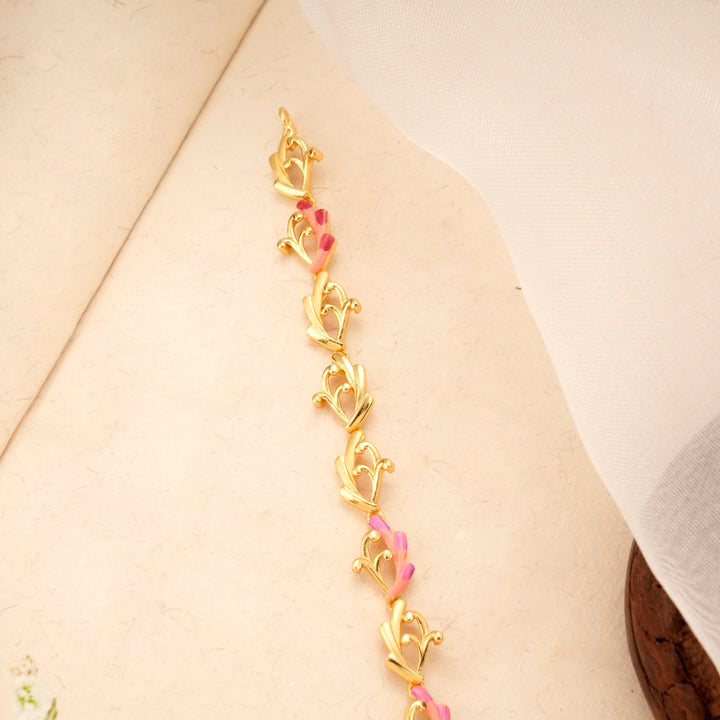 Rose Mary Leaves Golden Bracelet