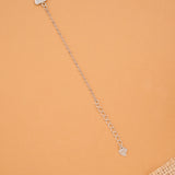 Minimal Fish Charm Silver Stone Bracelet